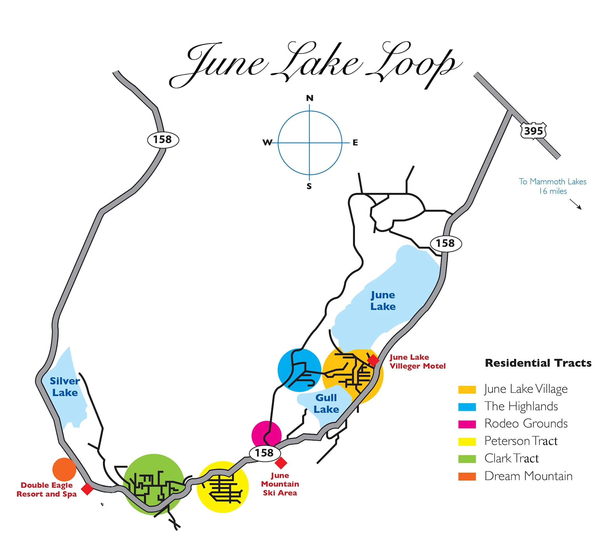 June Lake CA Town Map