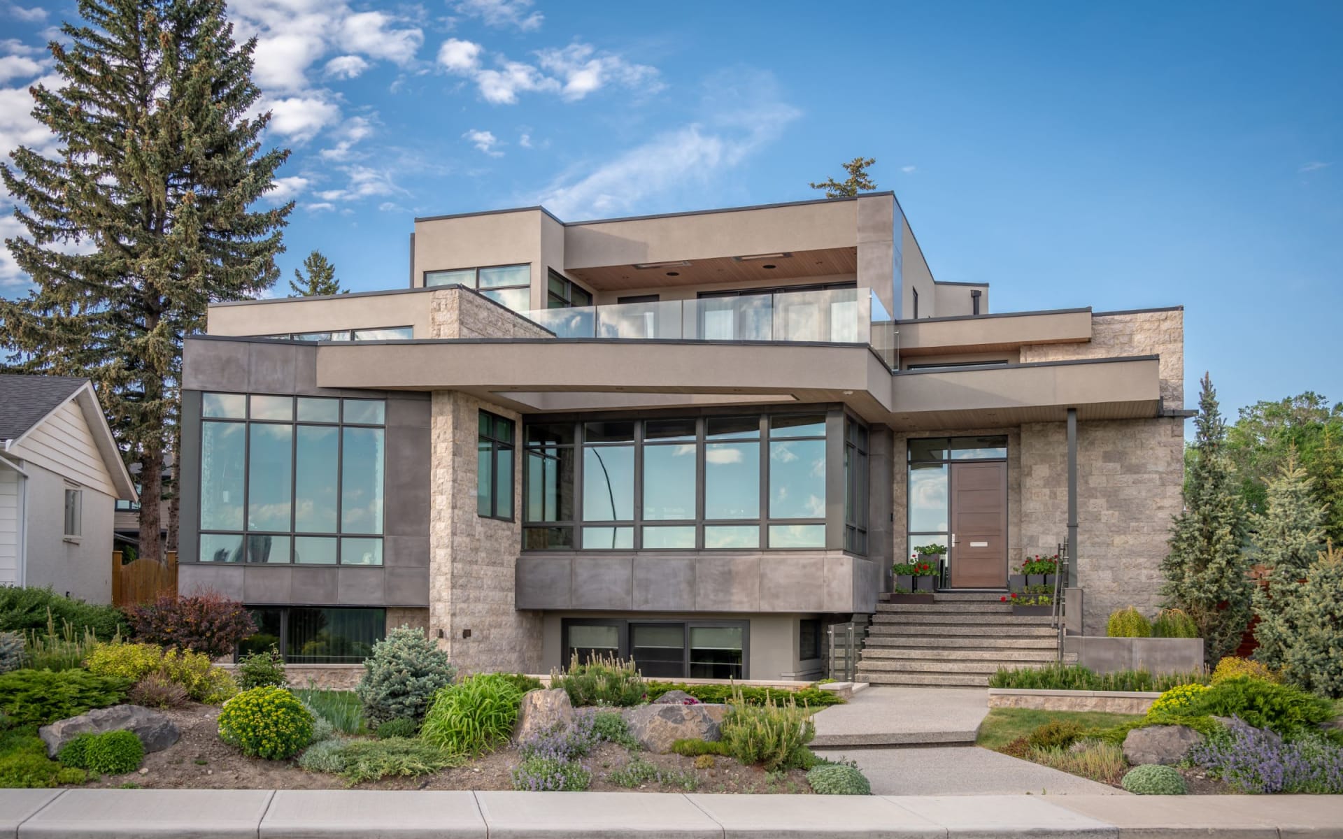 Luxury Modern Home Architecture - Front Door