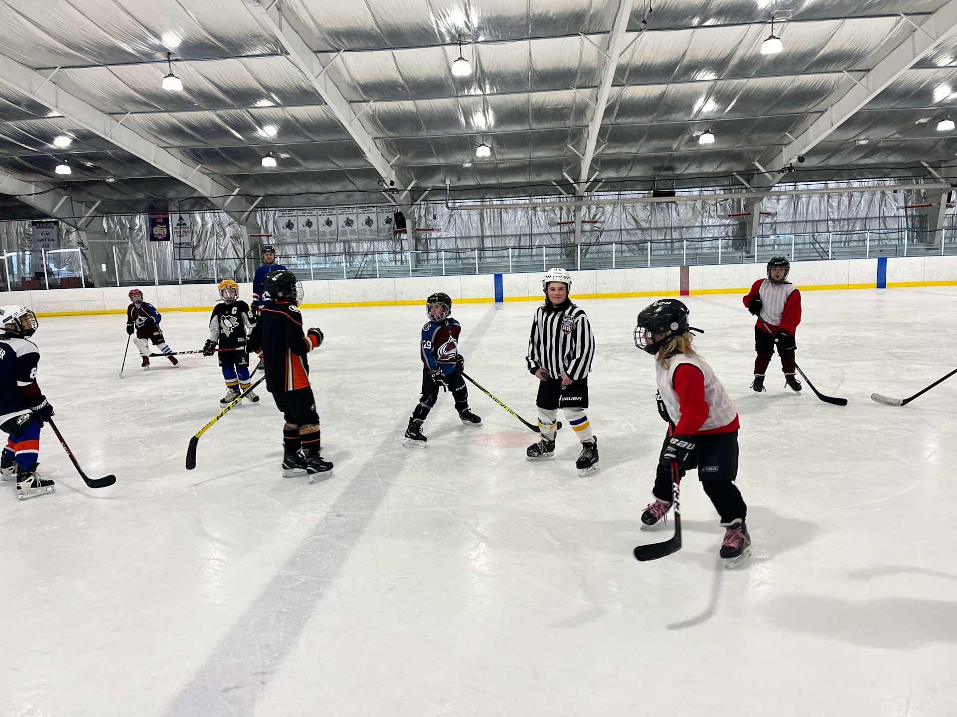 Local hockey team at Chapman Hill ice rink