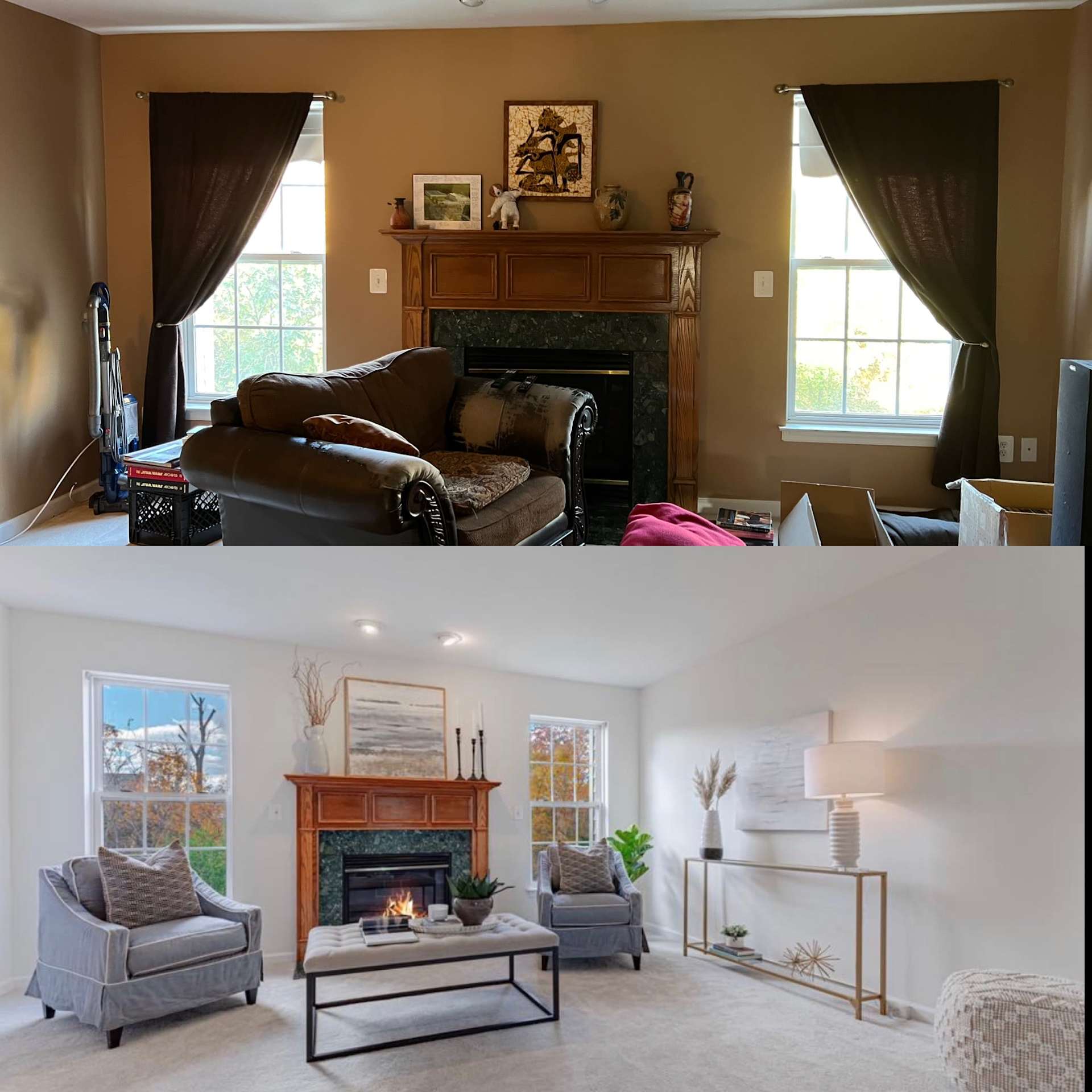 Home Staging Before And After in Ashburn, Virginia