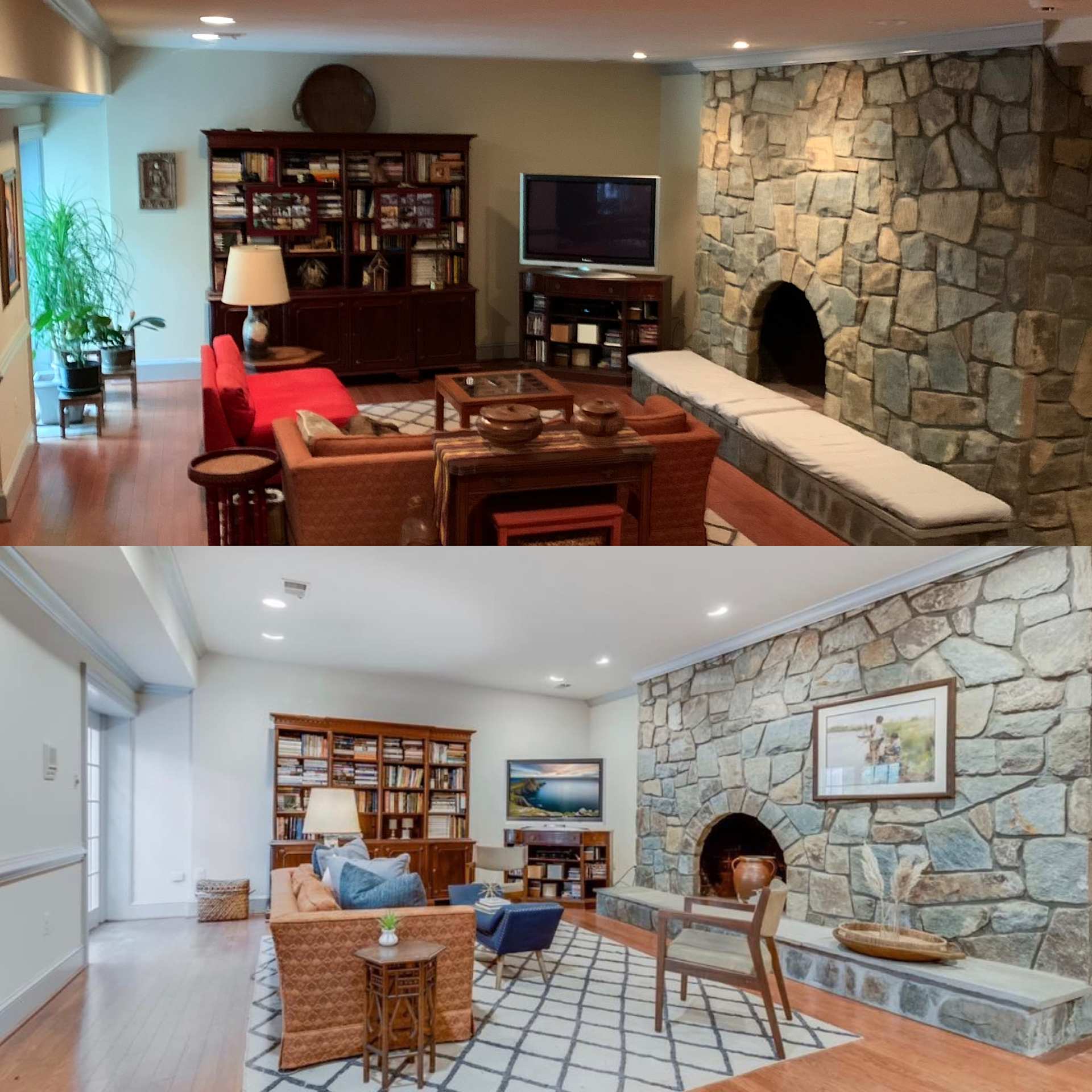 Home Staging Before And After - Clifton, Virginia