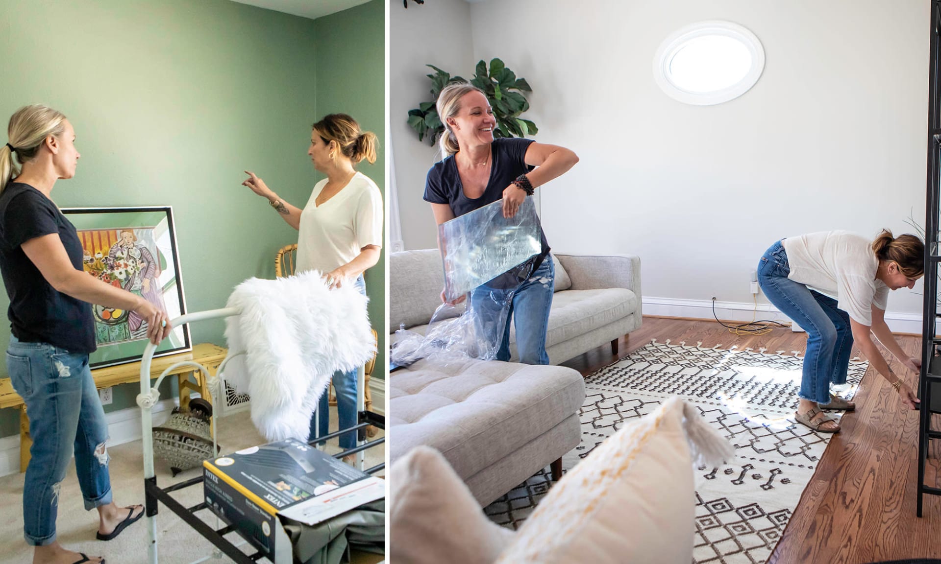 Compass Denver Agents Allison Rankin and Natalie Esquivel of Rankin, Goulder, Kissinger prepare a home to list with staging and design