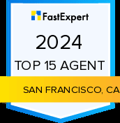 Top 15 Real Estate Agent in San Francisco award logo with yellow banner