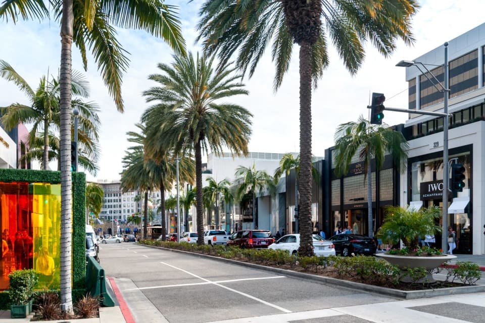 Two Rodeo Drive, Rodeo Drive luxury shopping street, Beverly Hills