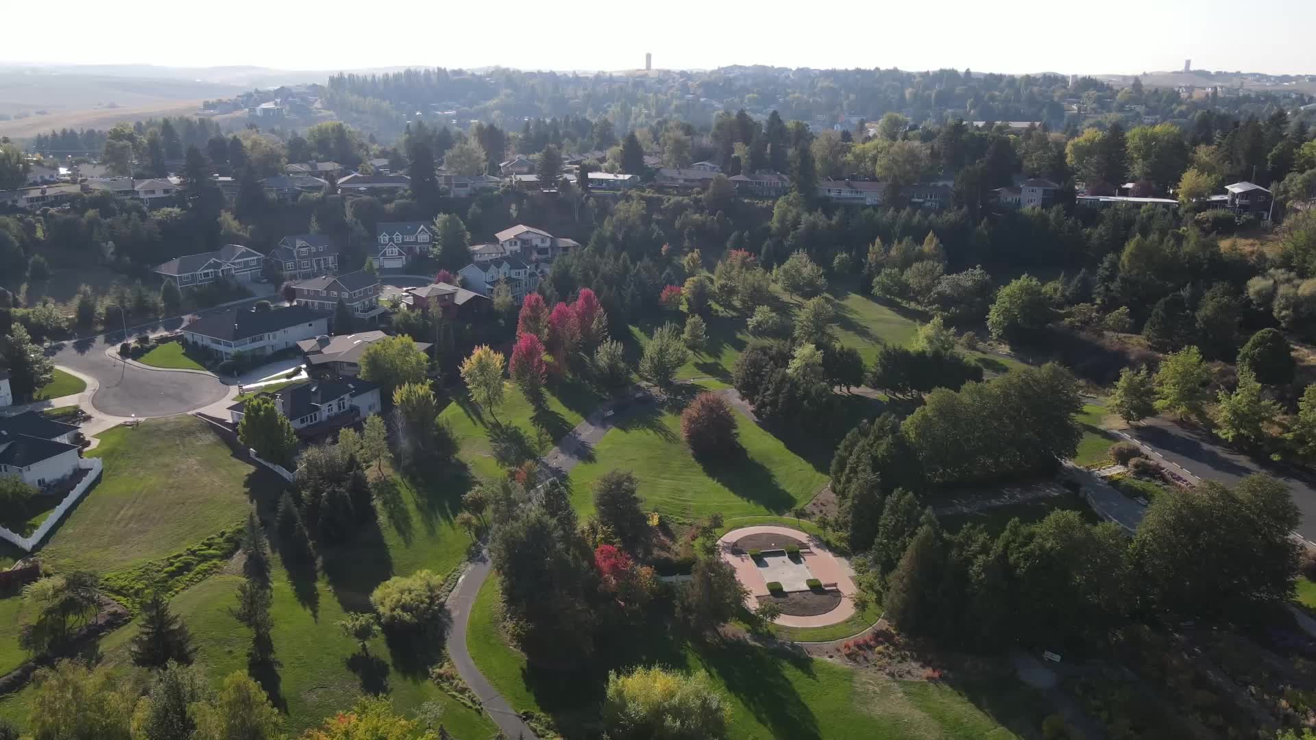 Tree-lined Palouse neighborhoods
