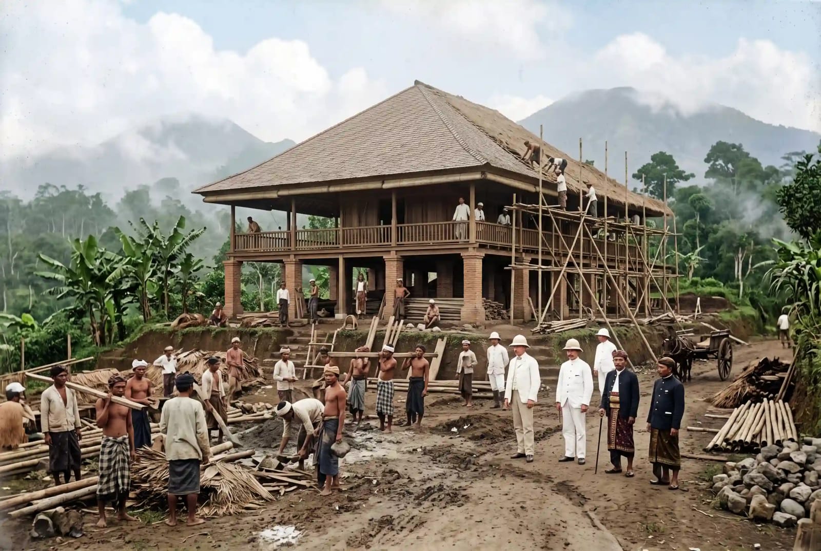Construction of Historic Pesanggrahan