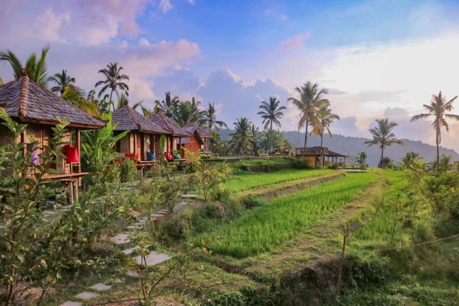 Quiet Balinese Highland Retreat veranda at Puri Sunny