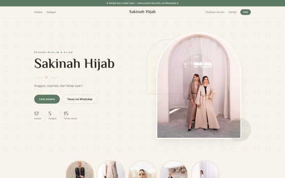 Template Busana Muslim & Hijab