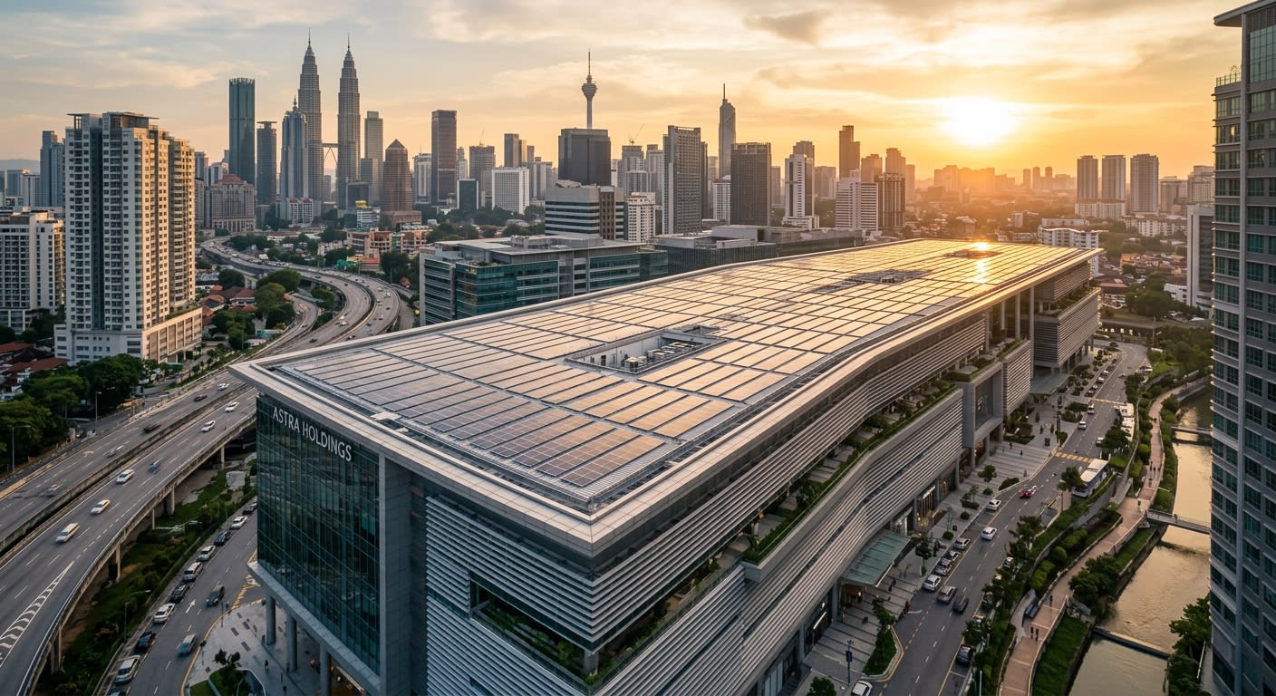 Commercial building with rooftop solar