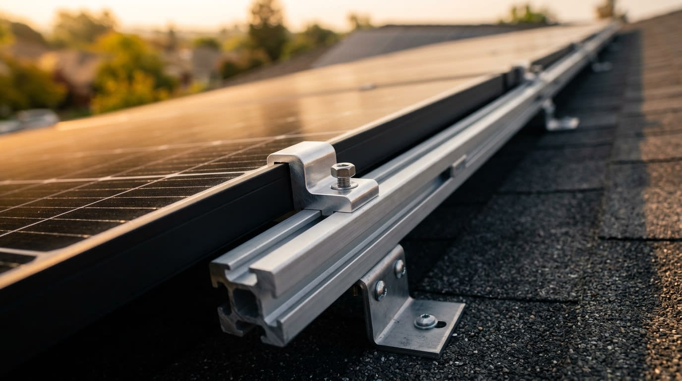 Solar panel mounting hardware