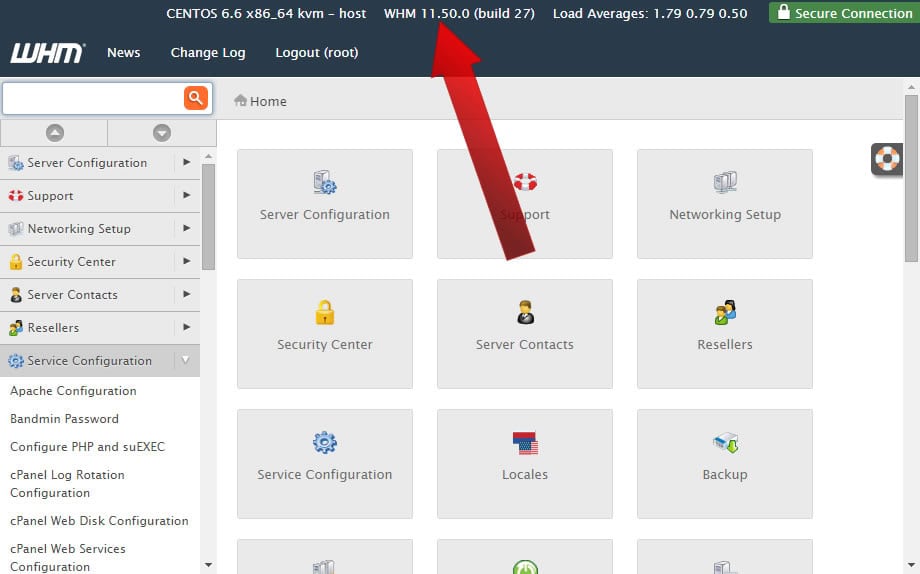 How to Check the Version of cPanel / WHM