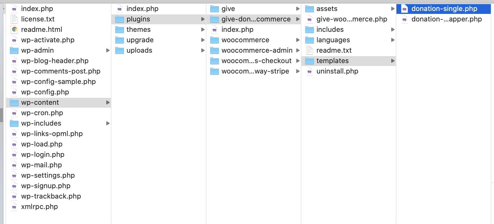 the file structure showing the loacation of the file in the plugin.