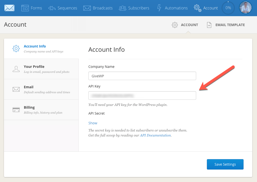 ConvertKit API Key