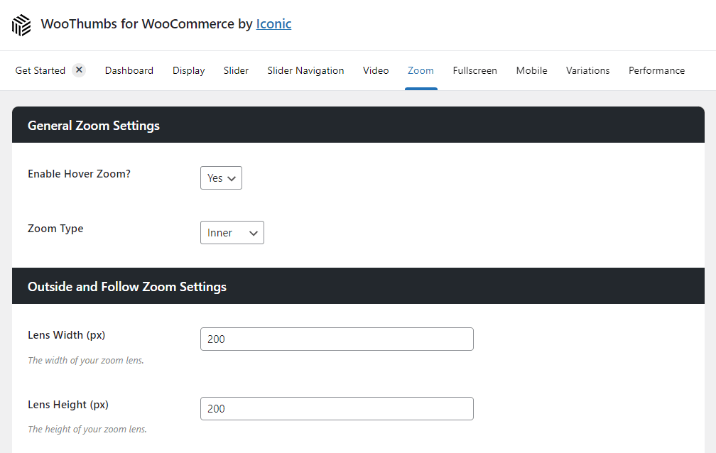 woothumbs zoom settings