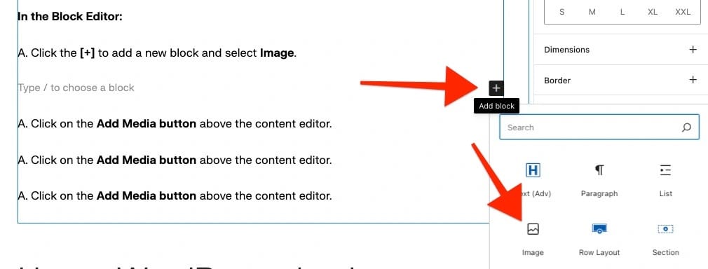 add wordpress image to page