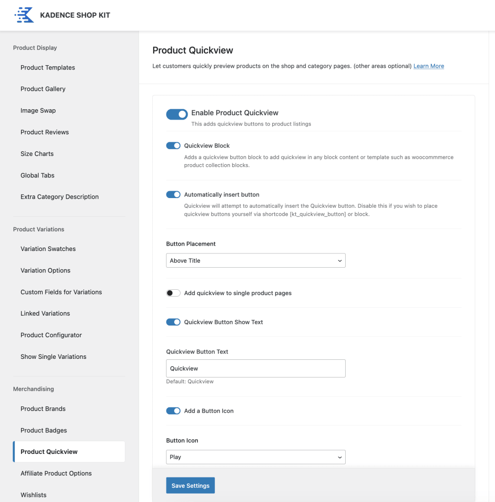 Shop Kit - Enable Quickview