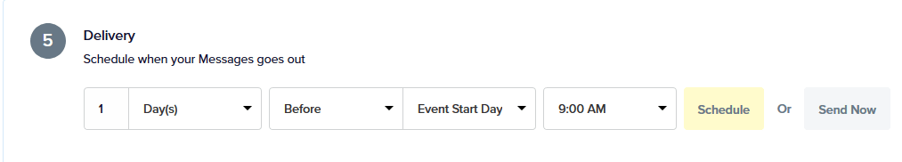 Schedule when you want to send the email.