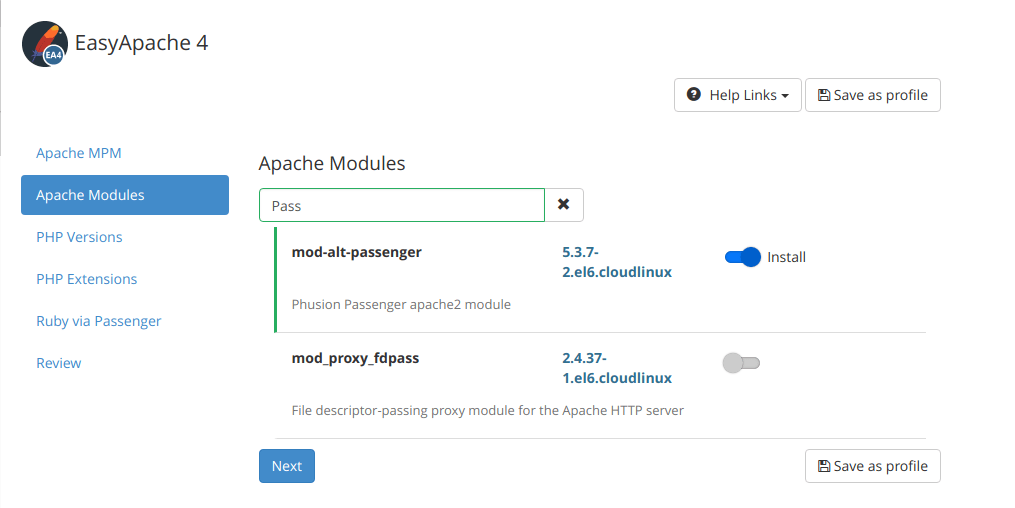 install alt mod passenger
