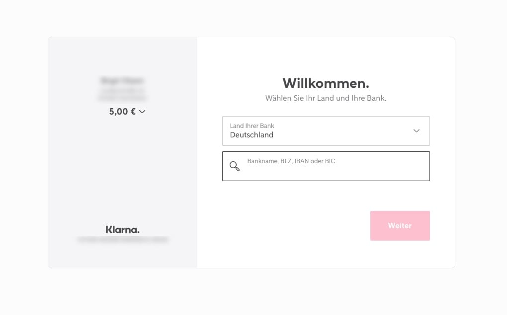 Sofort Donation Payment Step 1