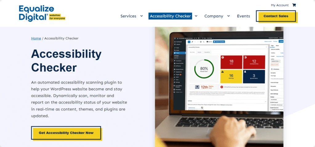 The Accessibility Checker plugin’s homepage.