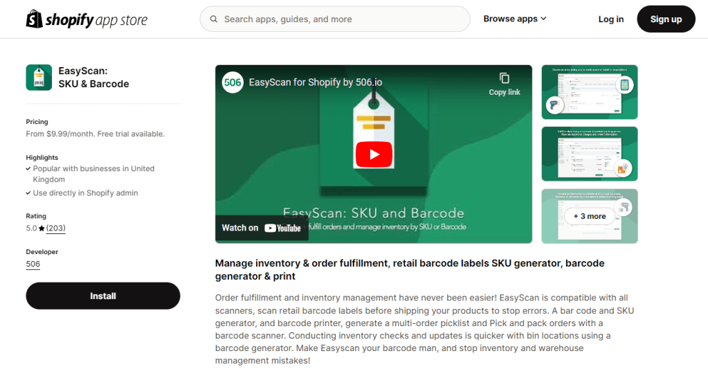 shopify sku