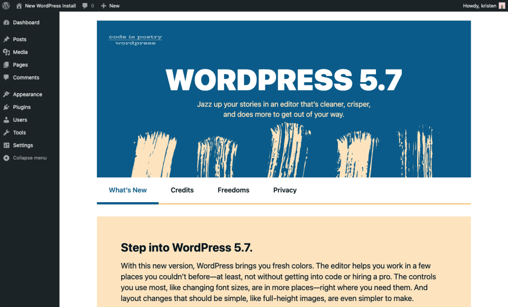 WordPress 5.7