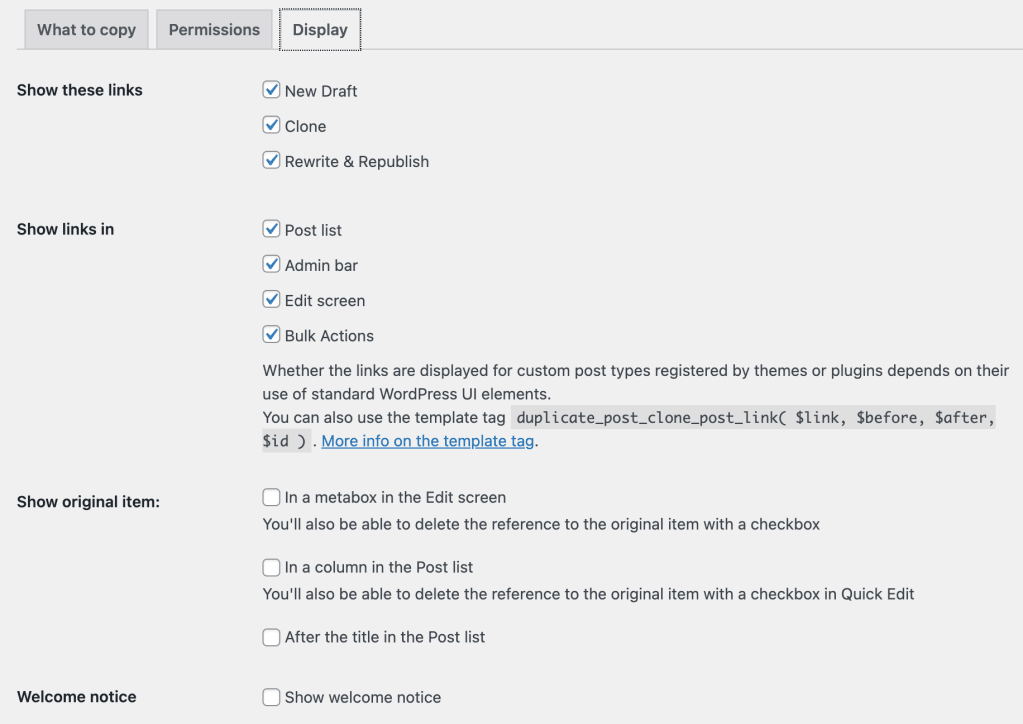 Yoast Duplicate Post display tab