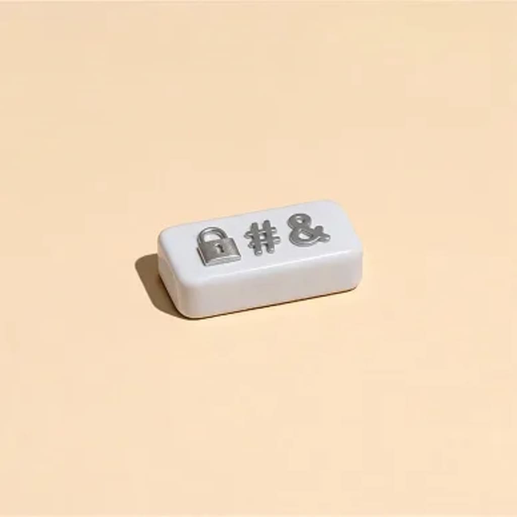 A domino with a security lock symbol on it.