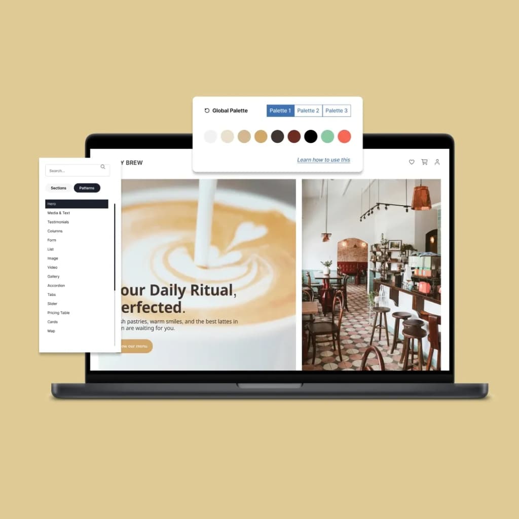 Kadence WP UI.