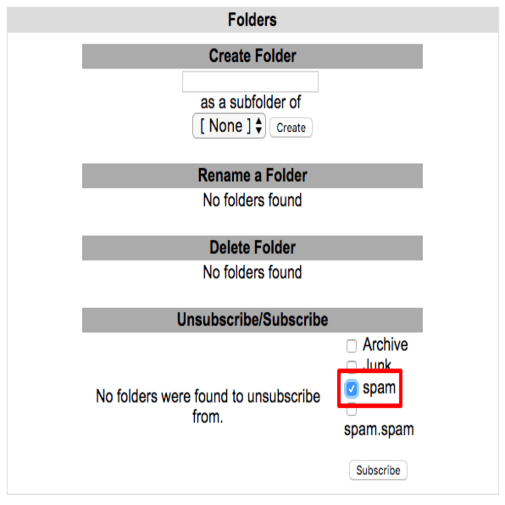subscribing to your spam folder