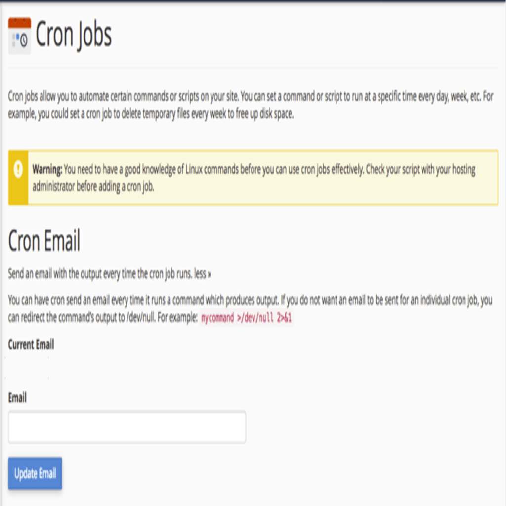 cron email section