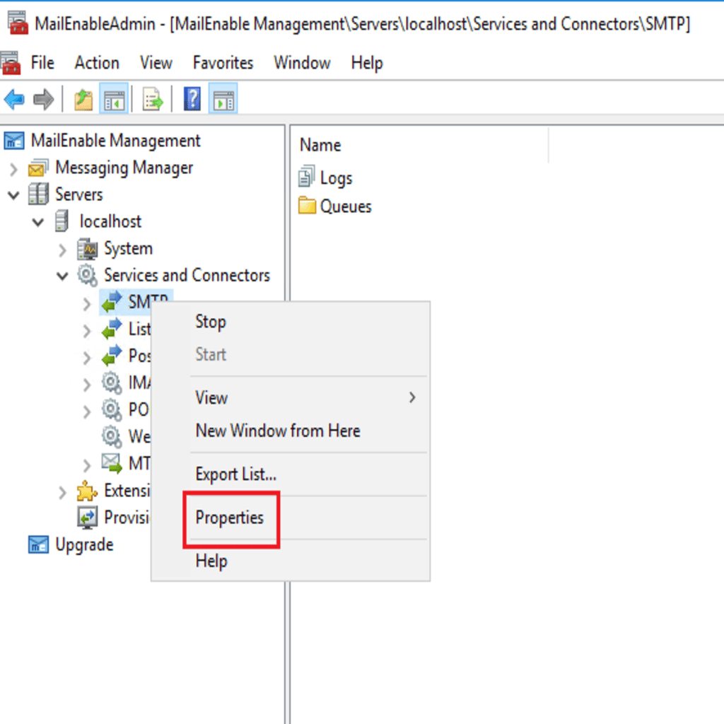 mailenable console