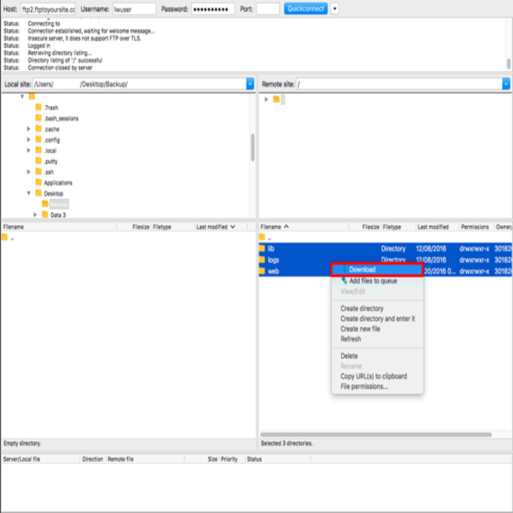download link highlighted