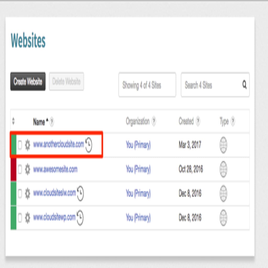 site highlighted