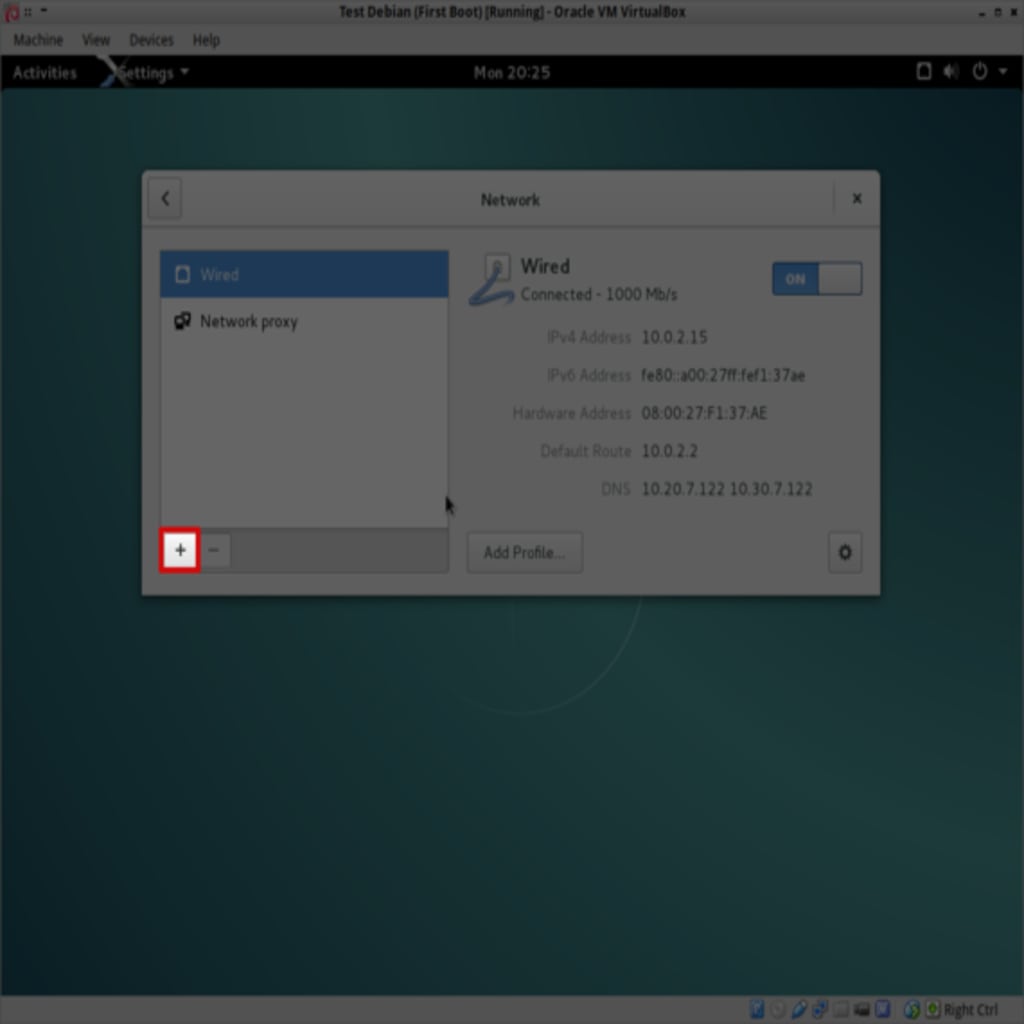 plus button highlighted