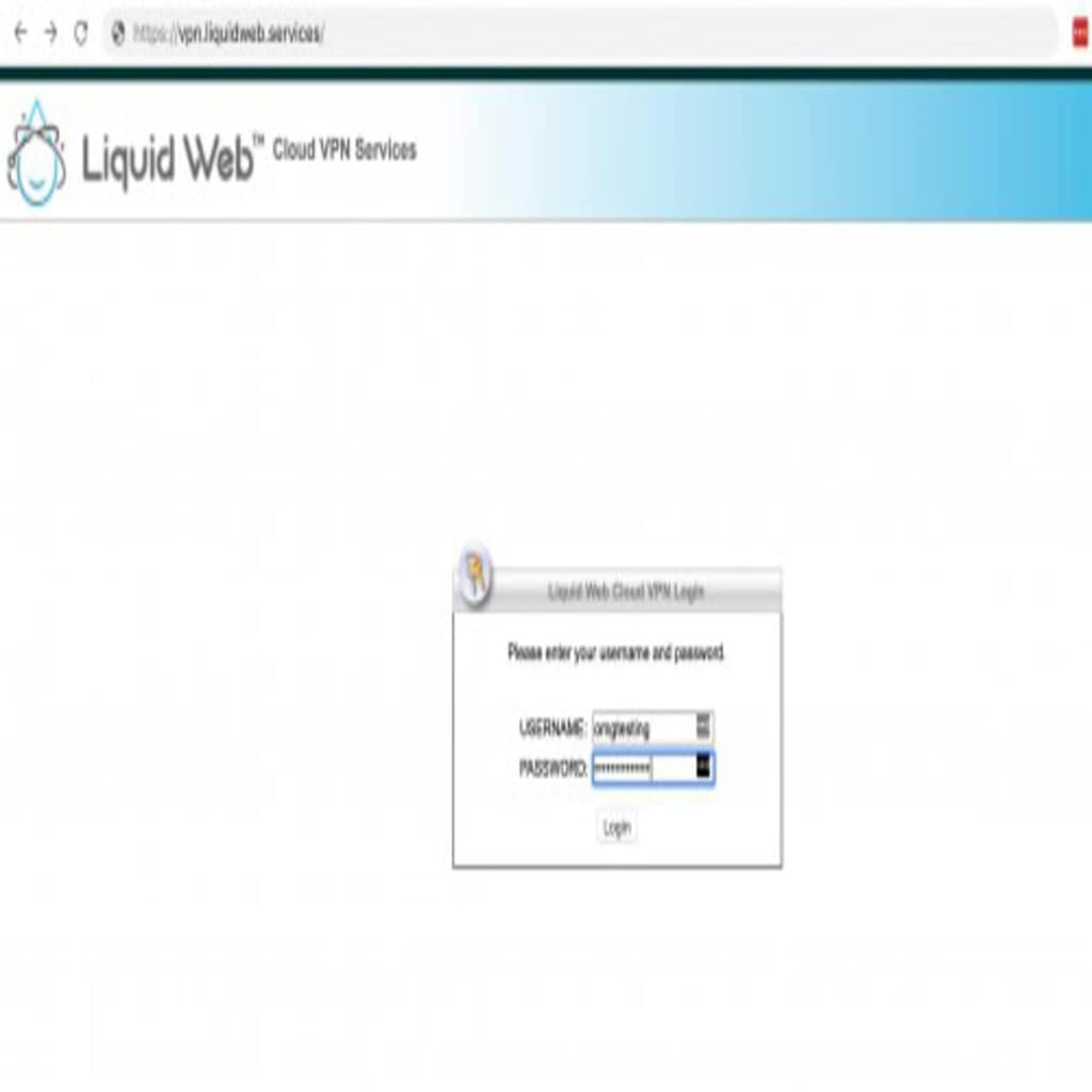 vpn login screen