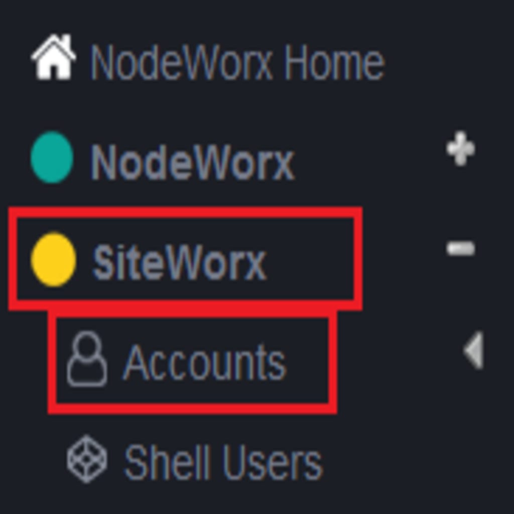 siteworx account link highlighted