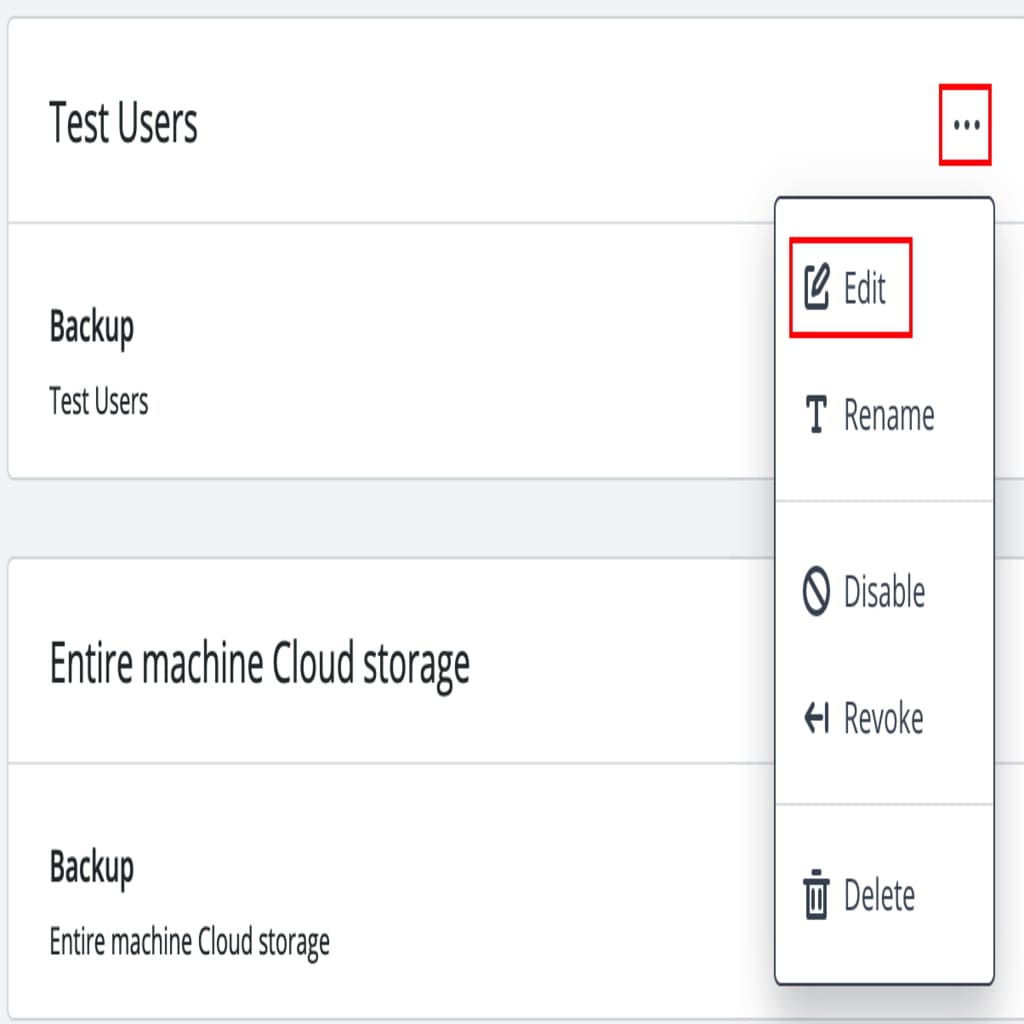 edit link highlighted