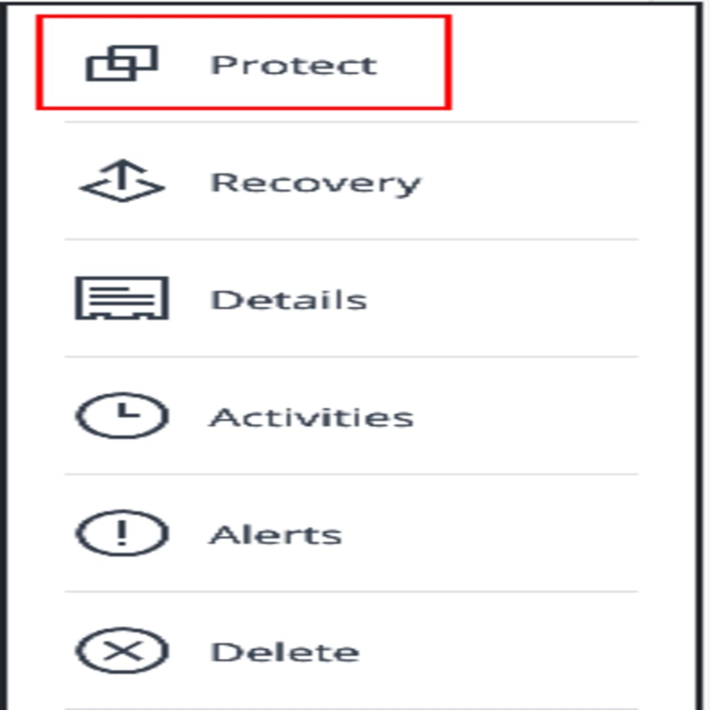 protect link highlighted