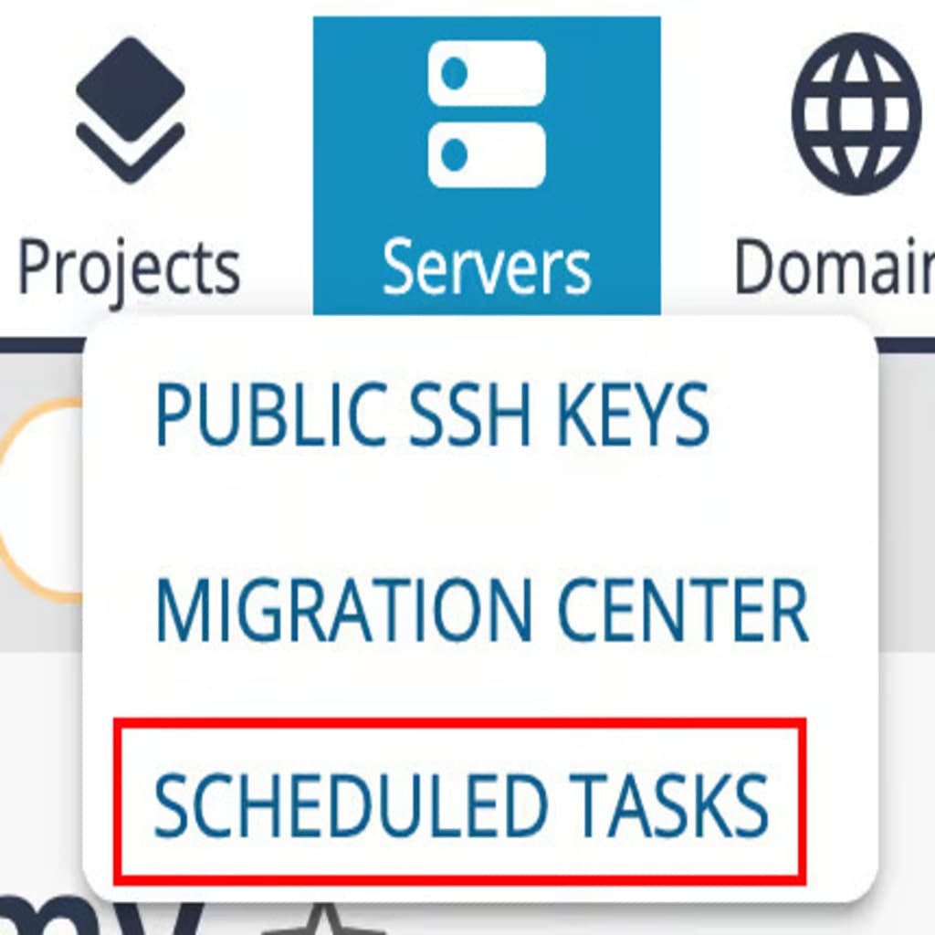 Viewing the server’s scheduled tasks in Liquid Web.