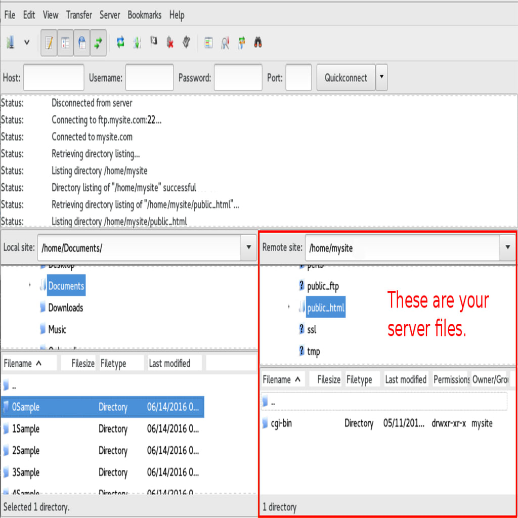 FTP server files