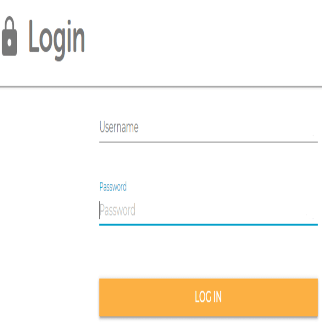 login screen