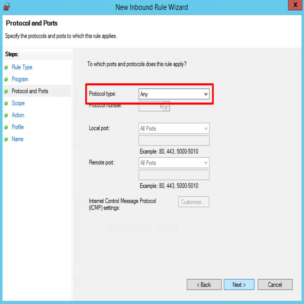 setting protocol type