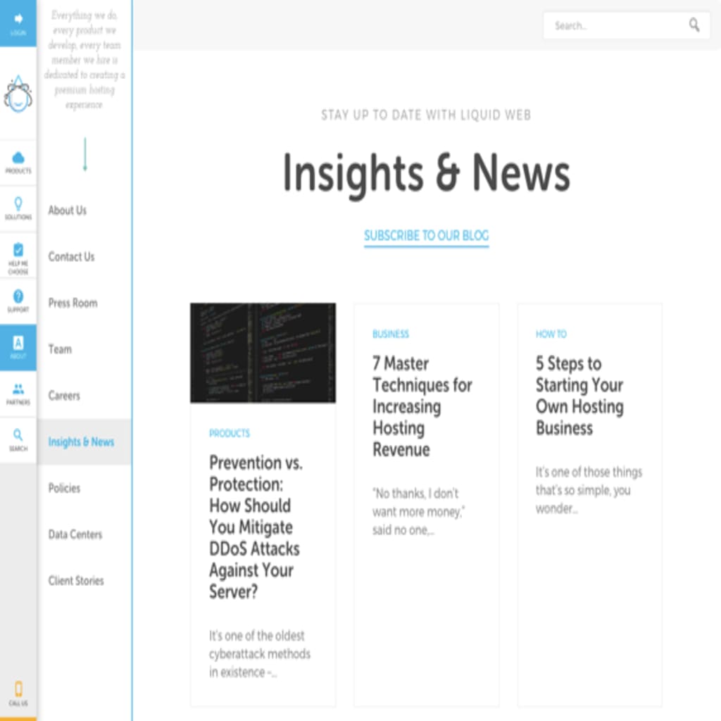 blog home page