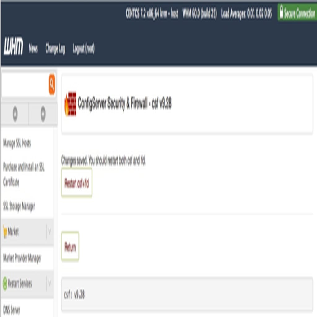 restart csf and lfd