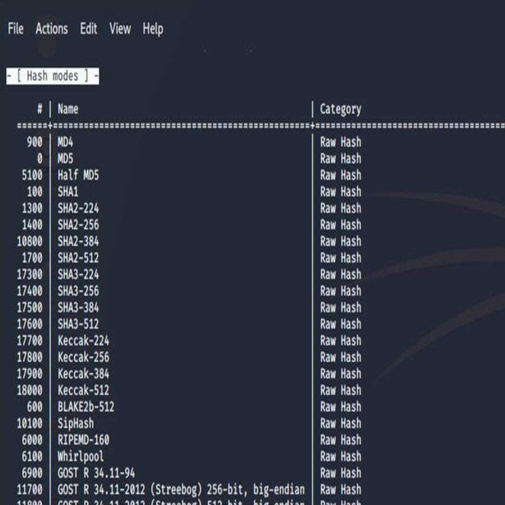 What is Kali Linux? Shown are a few password hashes that can be decrypted with Hashcat.