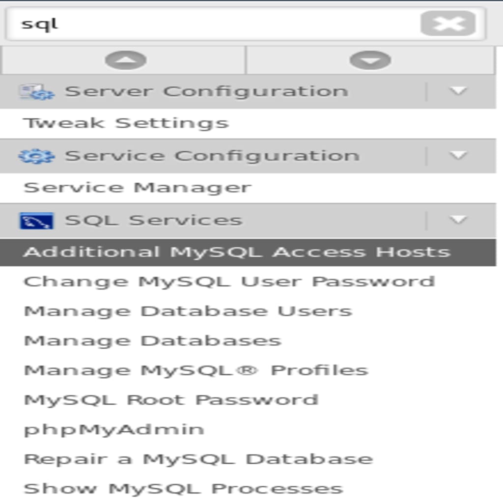 WHM - Remote MySQL List