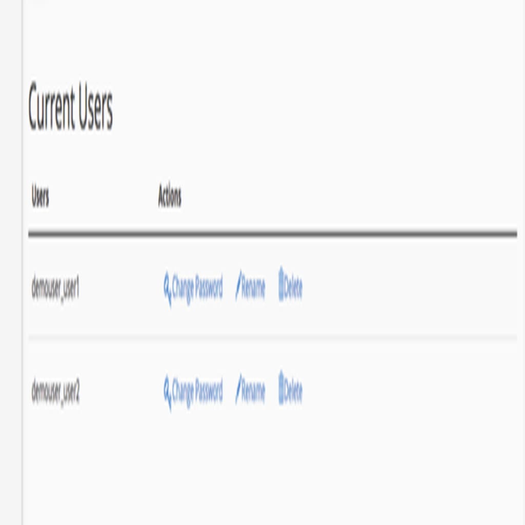 current user section