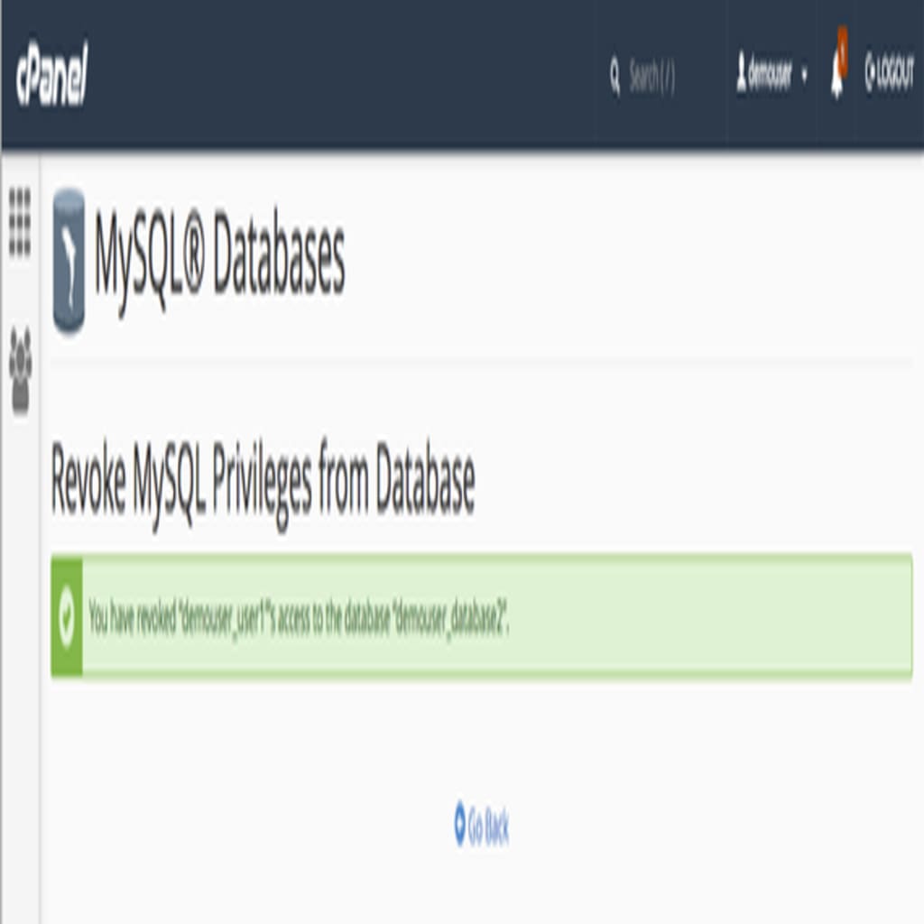 revoke access success message