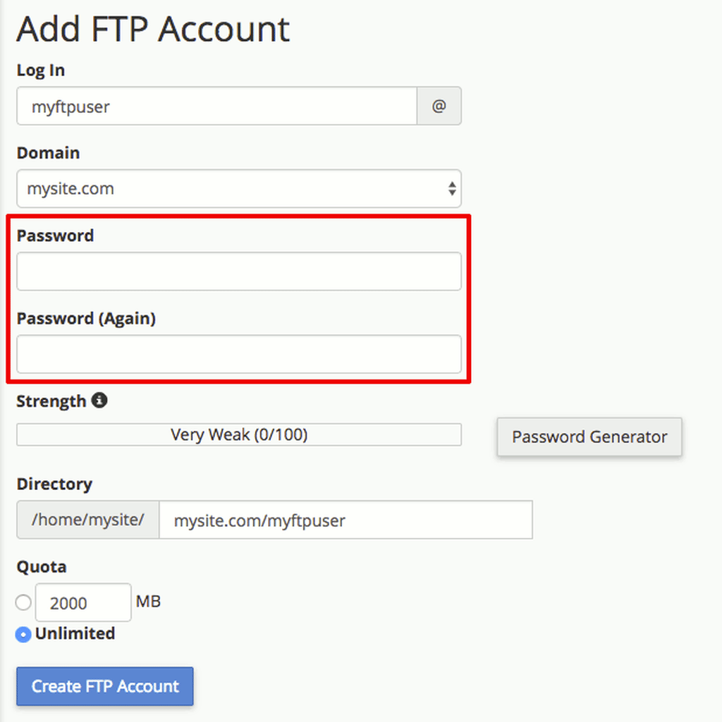 choosing a password